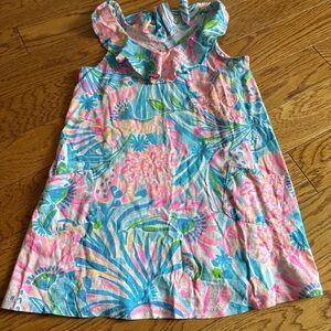 Lilly Pulitzer girls small (4-5) Colorful Floral Sleeveless Dress